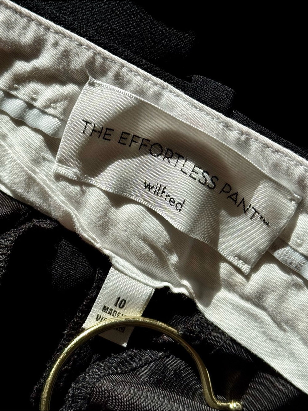 Aritzia Wilfred The Effortless Pant Trousers, Black – Size 10 - Picture 7 of 7